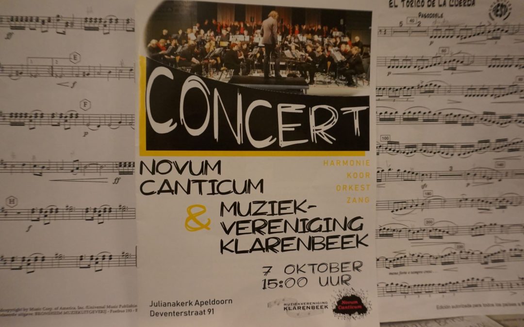 Concert samen met Novum Canticum 7 oktober 2018